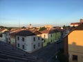 Roof top view to a church Royalty Free Stock Photo